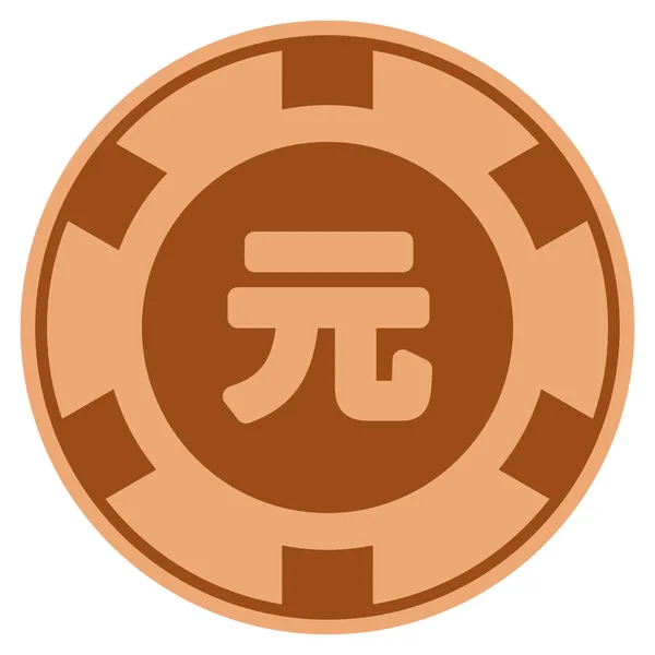 Yuan Renminbi cuivre Casino Chip — Image vectorielle