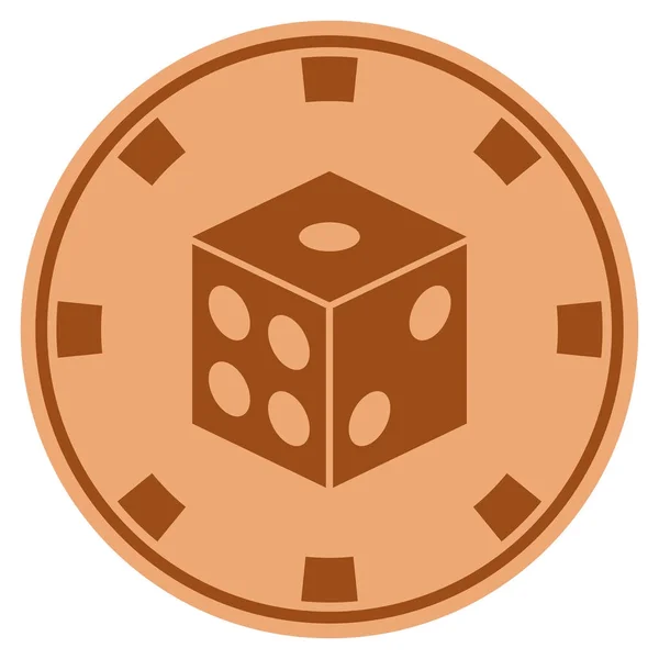 Dés Copper Casino Chip — Image vectorielle