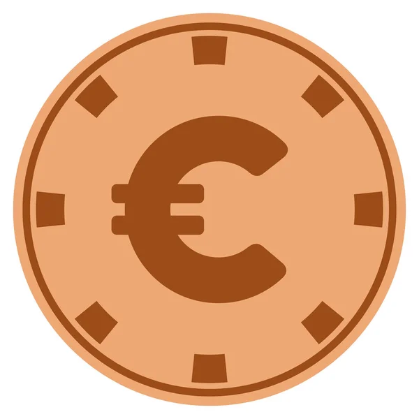 Jeton de Casino de cuivre euro — Image vectorielle