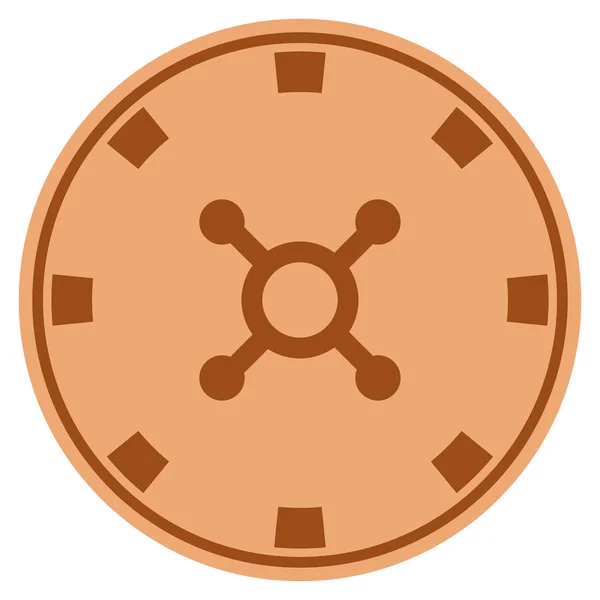 Casino ruleta měď čip — Stockový vektor