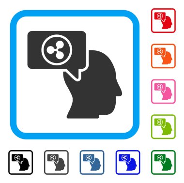 Kafa rüya dalgalanma simgesi çerçeveli