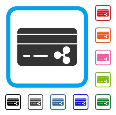 Kart bankacılık dalgalanma simgesi çerçeveli