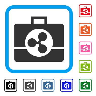 Dalgalanma iş durum simgesi çerçeveli