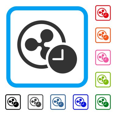 Dalgalanma kredi saat simgesi çerçeveli