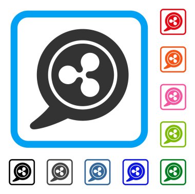 İleti balon çerçeveli simgesi dalgalanma