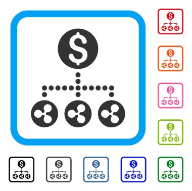 Dalgalanma para ilişkileri simgesi çerçeveli