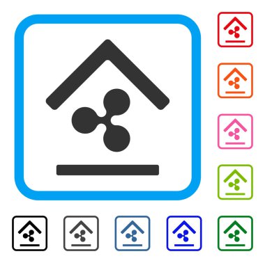 Dalgalanma banka simgesi çerçeveli