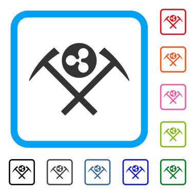 Dalgalanma incelemesi çekiç simgesi çerçeveli