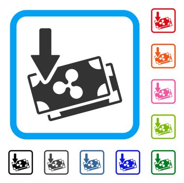 Ok dalgalanma banknotlar çerçeveli simgesini