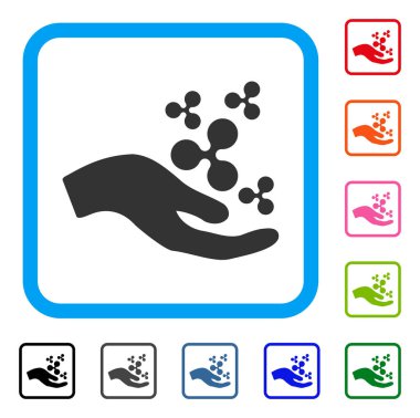 El teklif dalgalanma simgeleri simge çerçeveli