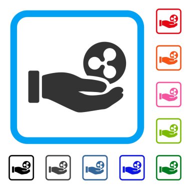 El almak dalgalanma simgesi çerçeveli