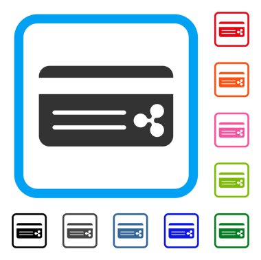 Dalgalanma banka kartı simgesi çerçeveli