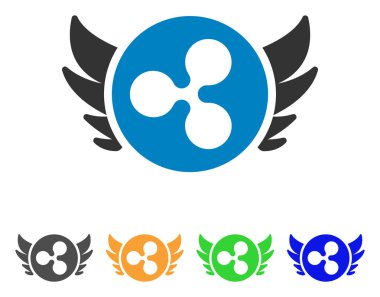 Melek yatırım vektör simge dalgalanma