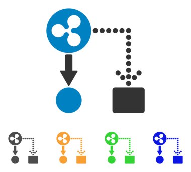 Nakit akışı vektör simge dalgalanma