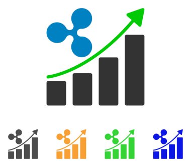 Büyüme trendi vektör simge dalgalanma