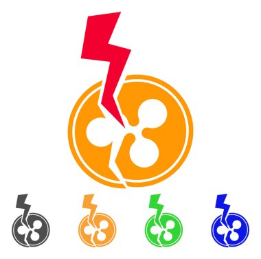 Crash yıldırım vektör simge dalgalanma