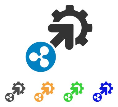 Entegrasyon Cog vektör simge dalgalanma