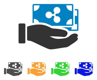 Dalgalanma banknotlar vektör simge ödeme