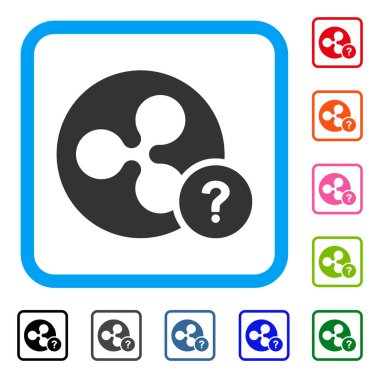 Madeni para bilinmeyen durum çerçeveli simgesi dalgalanma