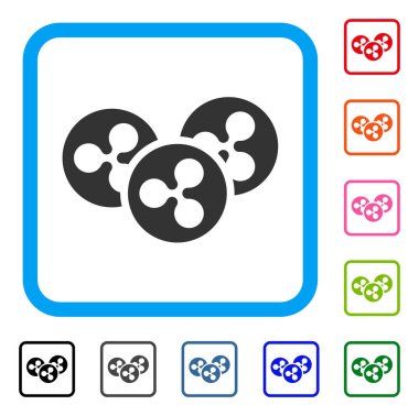 Dalgalanma sikke simge çerçeveli