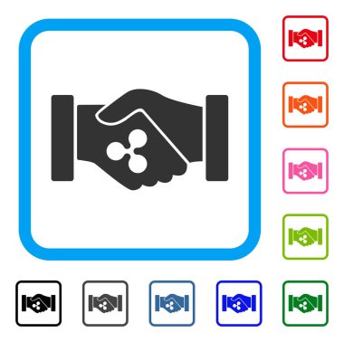 Dalgalanma sözleşme eller simgesini çerçeveli