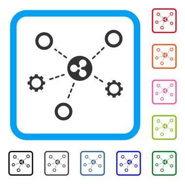 Ağ yapısı çerçeveli simgesini dalgalanma