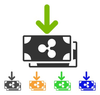 Banknot gelir vektör simge dalgalanma