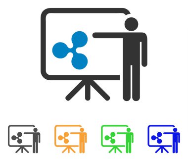 Yönetim Kurulu sunu kişi vektör simge dalgalanma