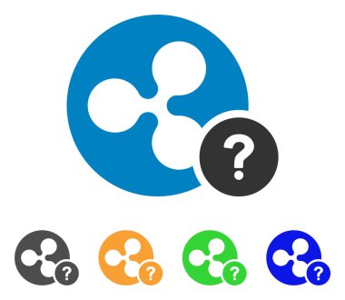 Madeni para bilinmeyen durum vektör simgesi dalgalanma