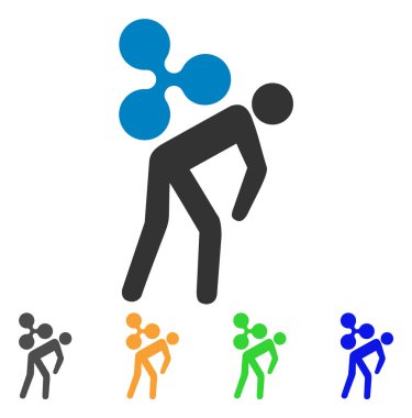 Kurye iş vektör simge dalgalanma