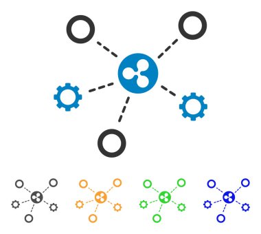 Ağ yapısı vektör simge dalgalanma