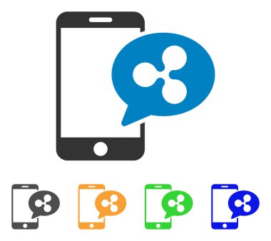 Smartphone dalgalanma ileti vektör simgesi