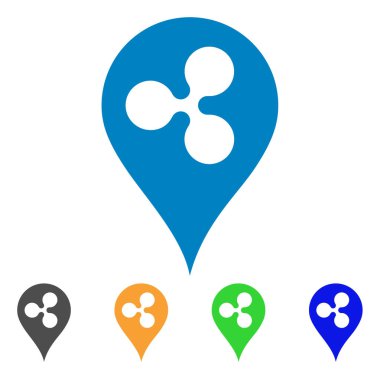 Harita işaretleyici vektör simge dalgalanma