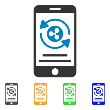 Mobil ödeme vektör simge dalgalanma