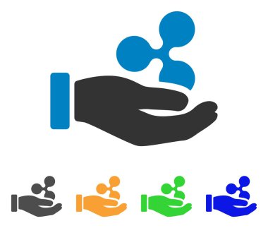 El teklif dalgalanma vektör simgesi