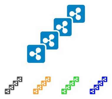 Blok zincir vektör simge dalgalanma