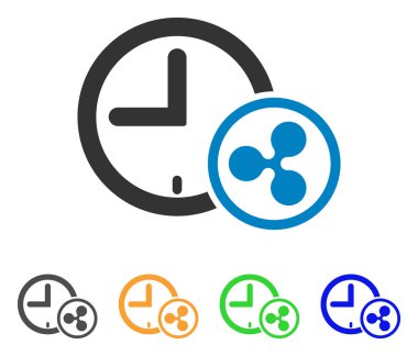 Kredi saat vektör simgesi dalgalanma