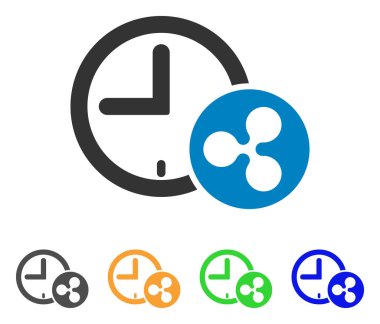 Kredi zaman vektör simge dalgalanma