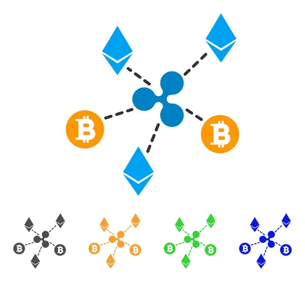 Kryptowaluta stosunków wektor ikona — Wektor stockowy