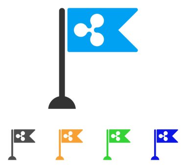 Bayrak işareti vektör simgesi dalgalanma