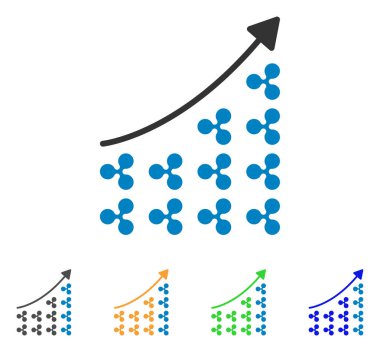 Büyüyen grafik vektör simgesi dalgalanma
