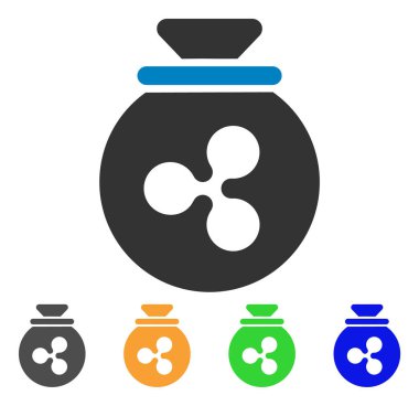 Hasat çuval vektör simge dalgalanma