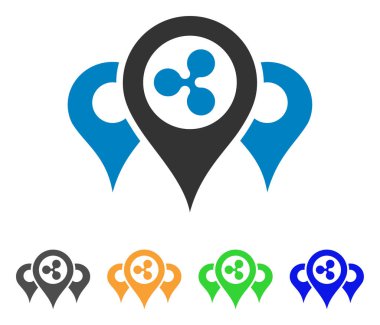 Mekanlar vektör simge dalgalanma