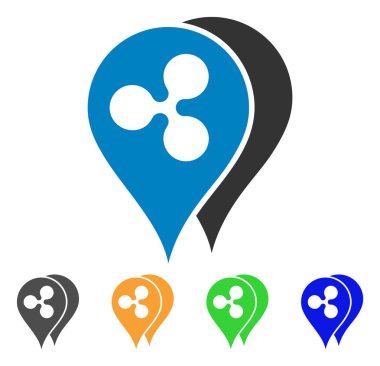 Harita işaretleri vektör simge dalgalanma