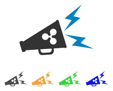 Megafon uyarı vektör simge dalgalanma