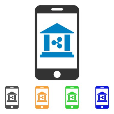 Dalgalanma hareket eden banka vektör simgesi