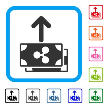 Çerçeveli simge dışarı banknotlar ödeme dalgalanma