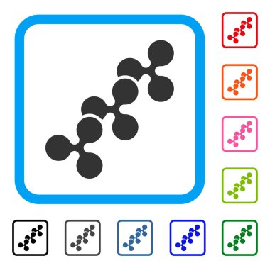 Dalgalanma zincir simgesi çerçeveli