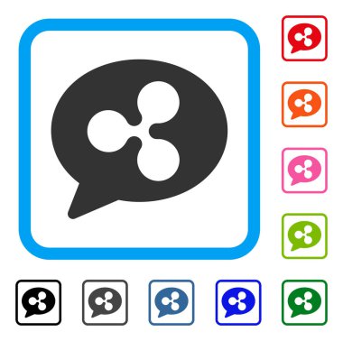 Dalgalanma sohbet iletisi simgesi çerçeveli