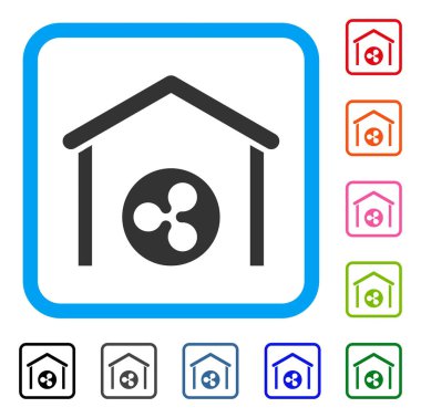 Dalgalanma sikke garaj simgesi çerçeveli